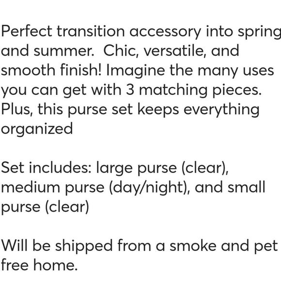 Steve Madden Clear/Black Crossbody Bag w/ Rhinestone Pouch & Round Coin Wallet - Picture 11 of 11